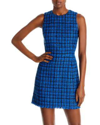 blue tweed dress